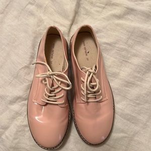 Zara pink platform oxfords